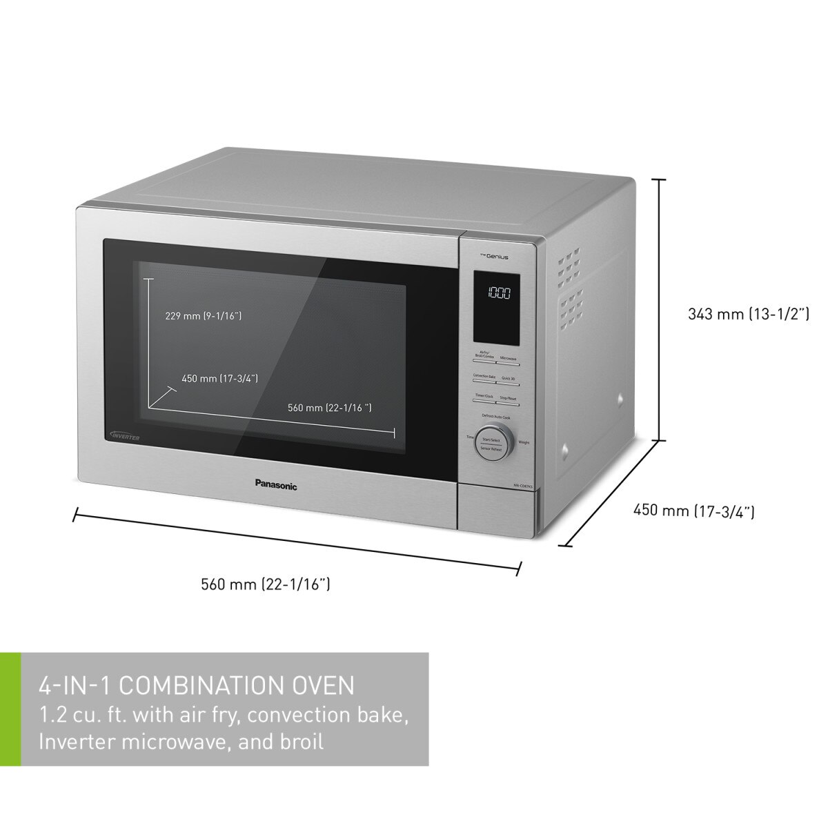 Panasonic
ボディトリマー
ボディシェーバー
ER-GK60 Panasonic 4-in-1 Air Fry Combination Microwave Oven | Tepperman's